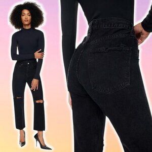 NWT AGOLDE '90s Crop Mid Rise Jean In Bauhaus Size 22 Made In USA